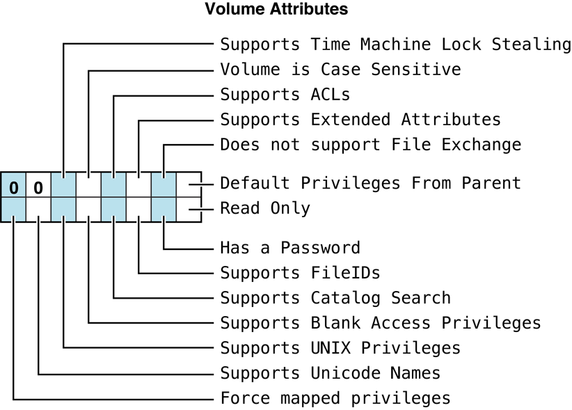 Volume Attributes bitmap